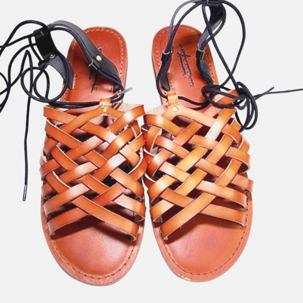 AMERICAN EAGLE Gladiator Sandals Lace Up Ankle